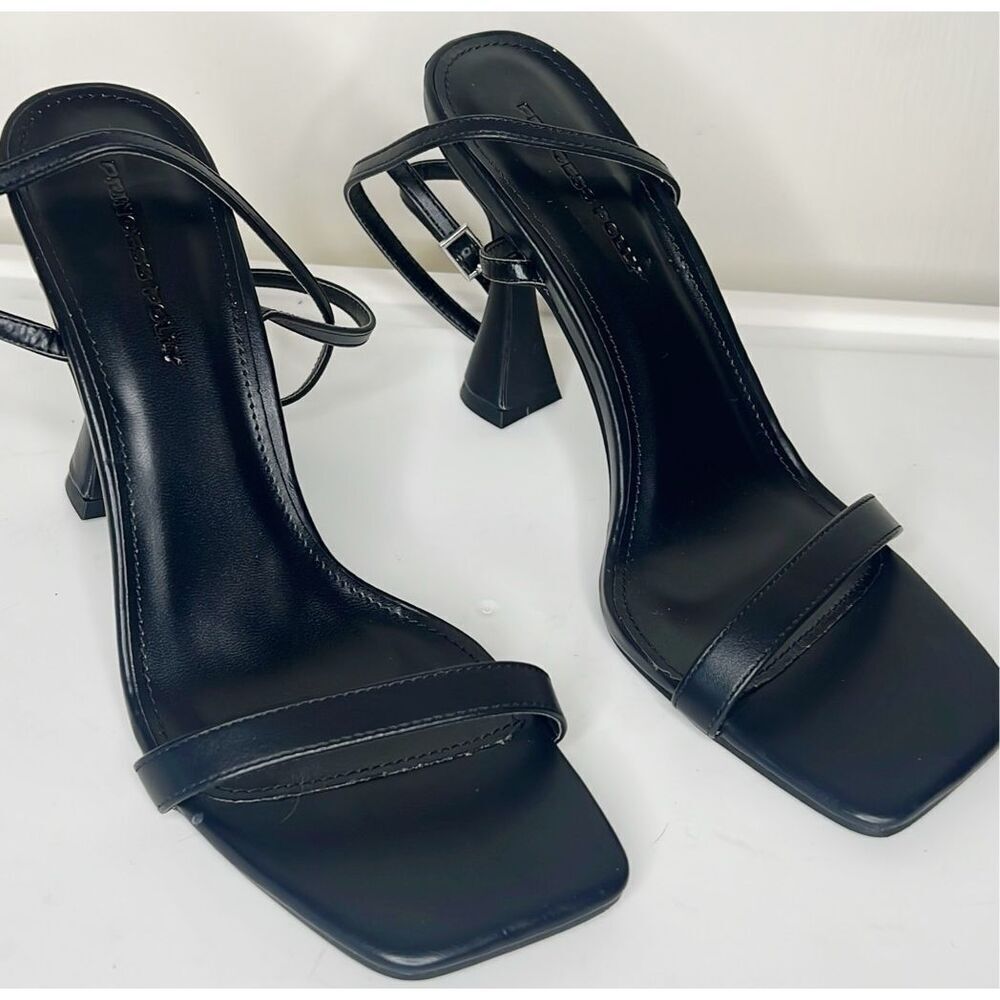Princess Polly Infinity Heels Black Open Toe Size 10 - Picture 2 of 7